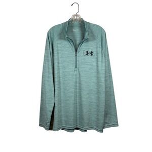 UNDER ARMOUR UA Men's Heat Gear, Loose Fit 1/2 Zip Pullover, Lichen Green, XL